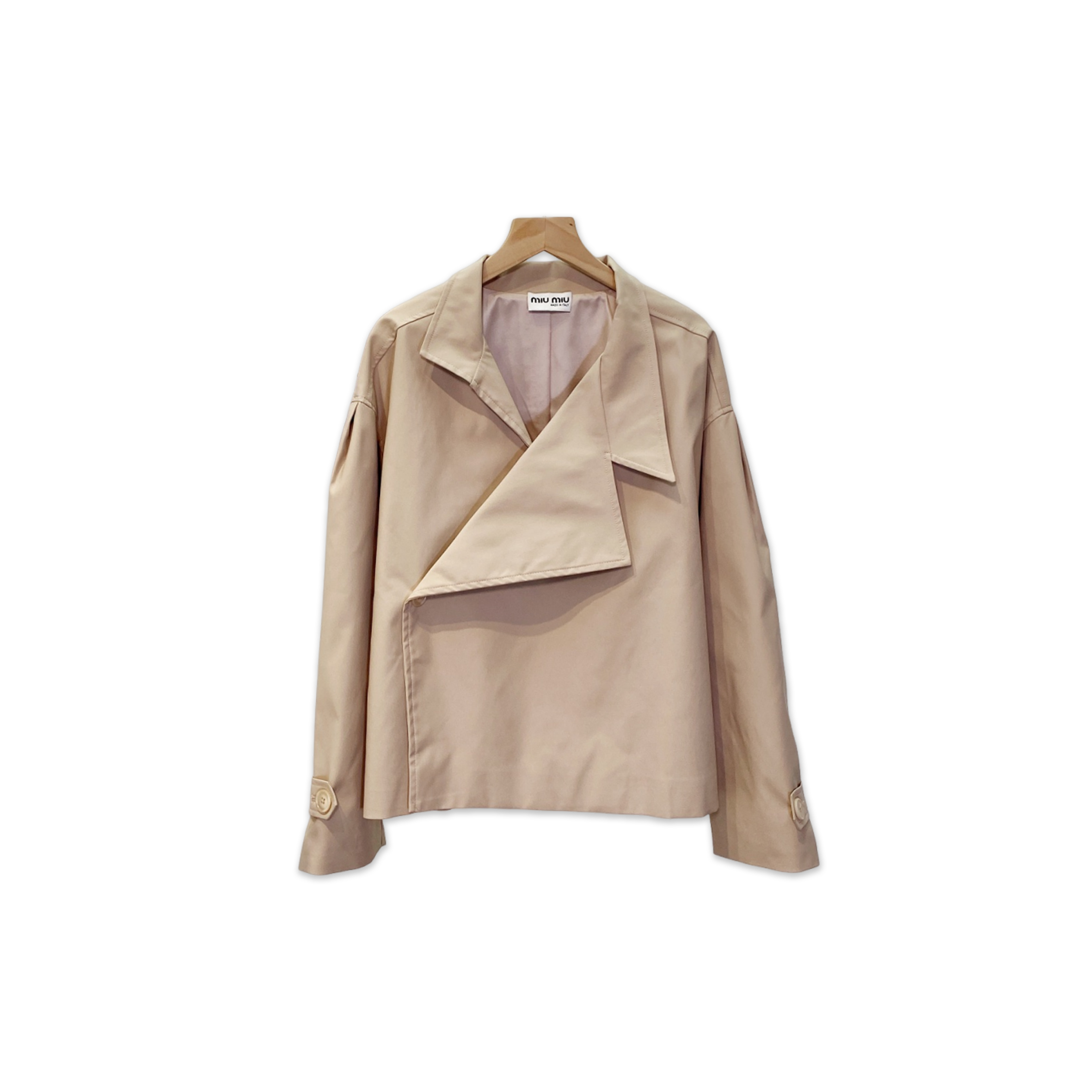 MIU MIU IRREGULAR COLLAR TRENCH COAT